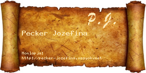 Pecker Jozefina névjegykártya